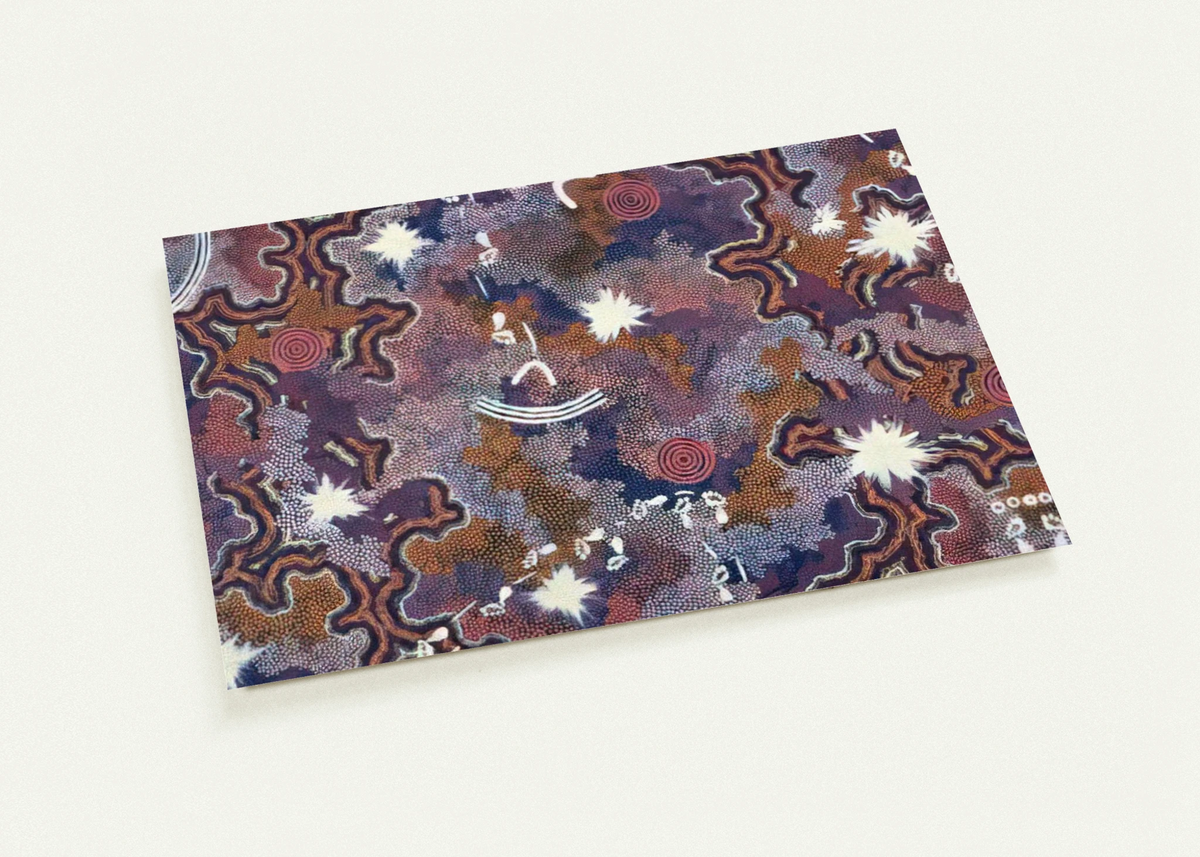 Ngarlu - 1994 By Clifford Possum Tjapaltjarri Pack of 10 Post Cards | Clifford Possum Tjapaltjarri Post Cards | A6 (10.5 x 14.8 cm) - 4.1 x 5.8 inches