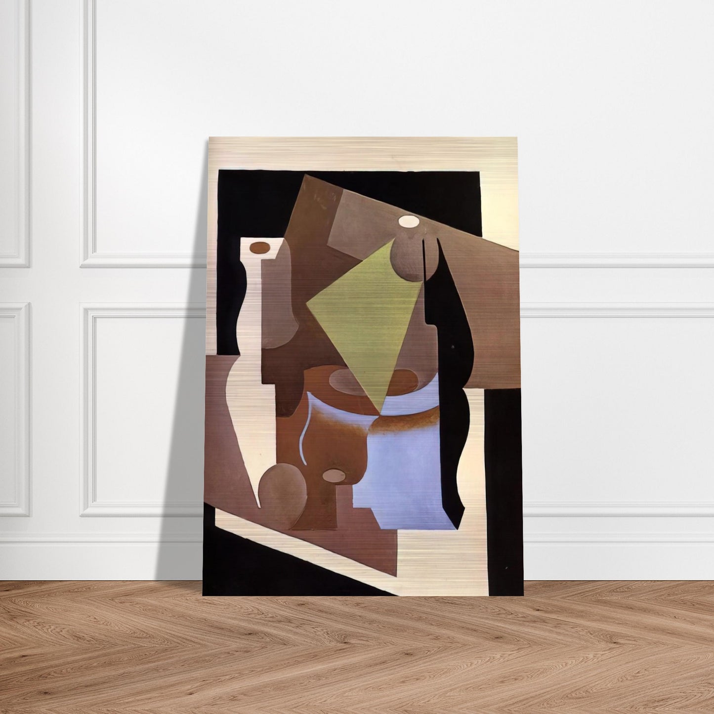 STILL LIFE WITH LAMP 1919 - Juan Gris Brushed Aluminum Print - 70x100 cm / 28x40 inches | Juan Gris Aluminum Print | Juan Gris Prints