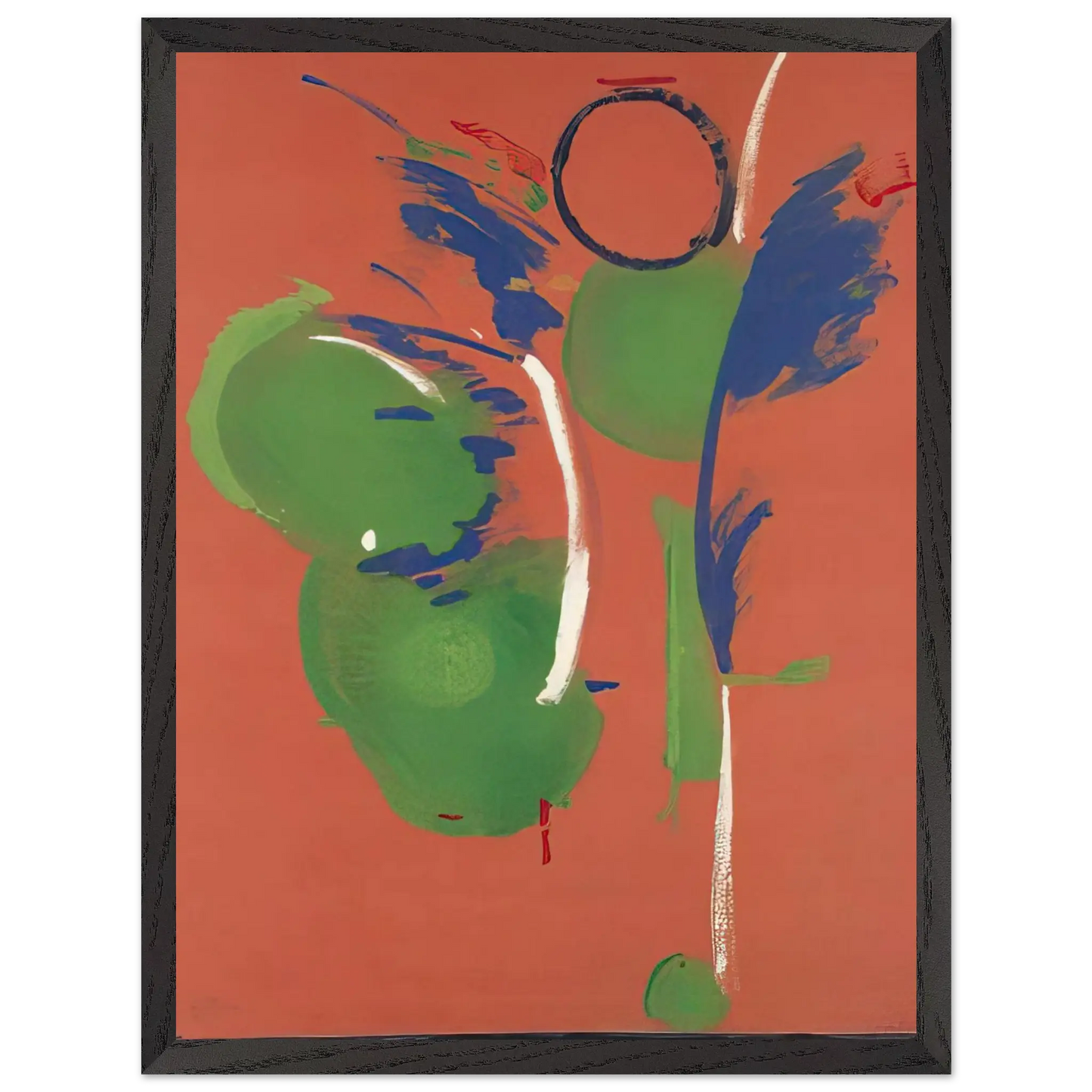Helen Frankenthaler - Mary, Mary - 1987 Wall art - 70x100 cm / 28x40 Inches - Premium Wooden Framed Poster With Fine Art Paper - Black frame