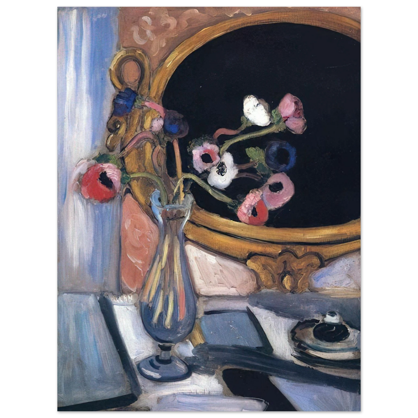 Henri Matisse - ANEMONE AND MIRROR 1920  75x100 cm / 30x40inches Fine Art Poster