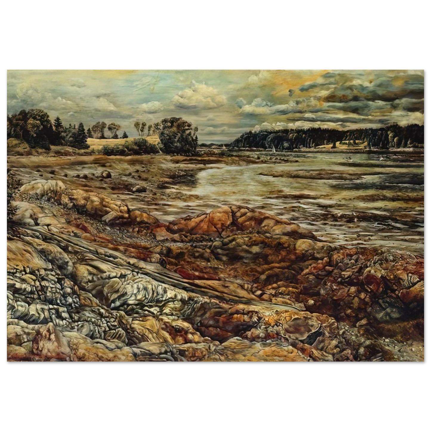 DIVIDED AND DIVIDED - Ivan Albright Brushed Aluminum Print - 70x100 cm / 28x40 inches | Ivan Albright Aluminum Print | Ivan Albright Prints