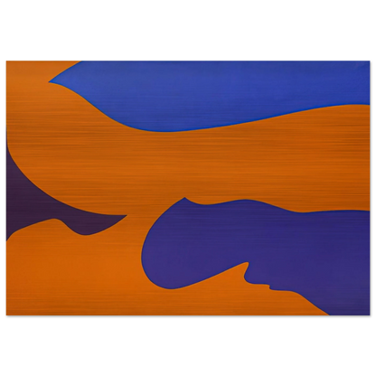 Passage ‚rosion vermillion - Fernand Leduc Brushed Aluminum Print - 70x100 cm / 28x40 inches | Fernand Leduc Aluminum Print | Fernand Leduc Prints