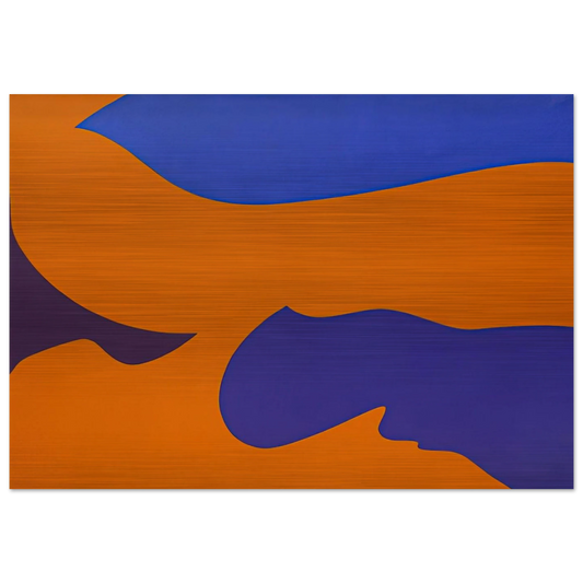 Passage ‚rosion vermillion - Fernand Leduc Brushed Aluminum Print - 70x100 cm / 28x40 inches | Fernand Leduc Aluminum Print | Fernand Leduc Prints