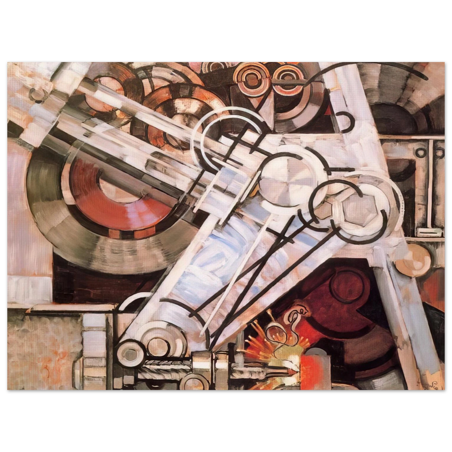 Frantisek Kupka - Drill  75x100 cm / 30x40inches Fine Art Poster