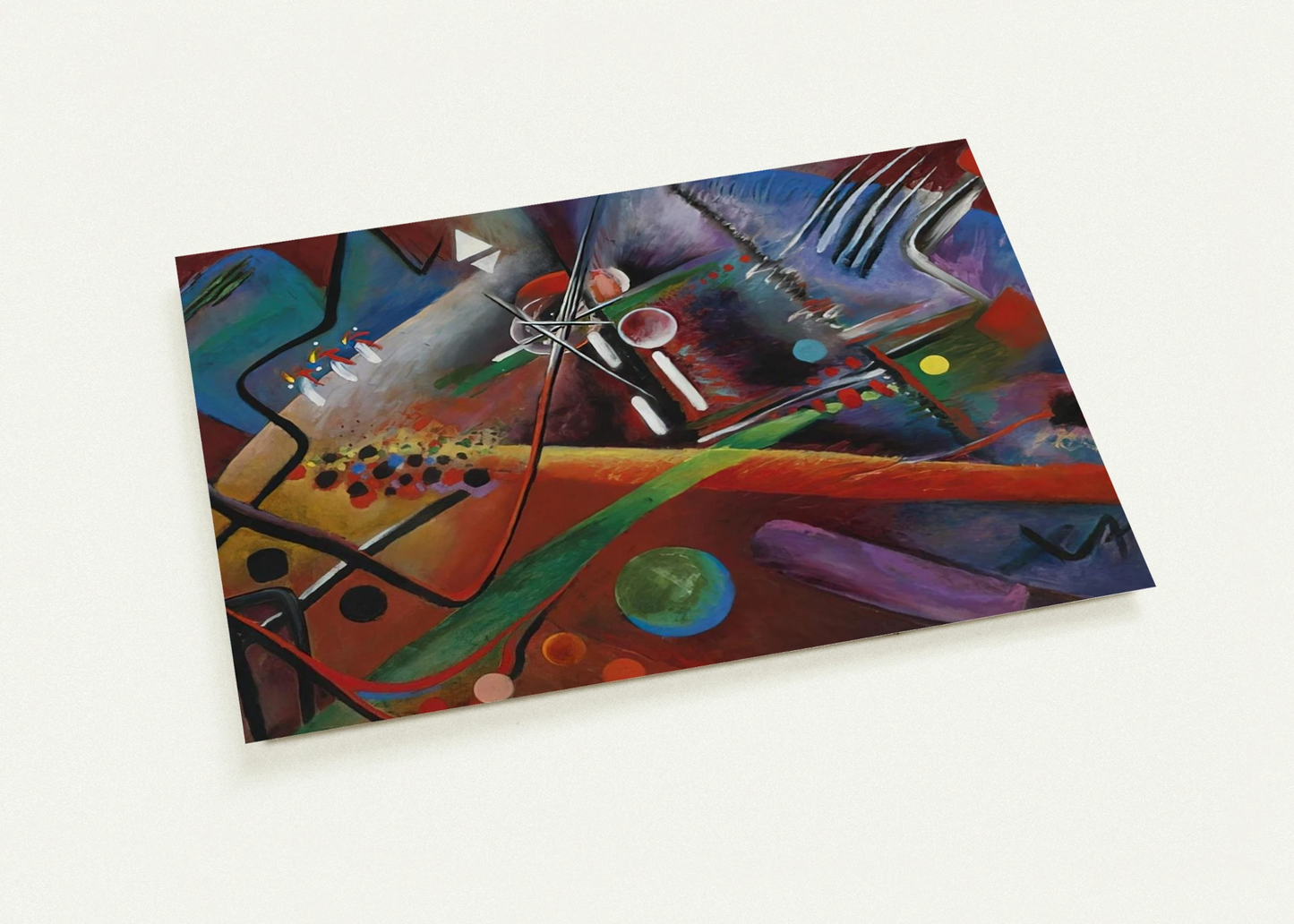 CON ROSO 1918 By Rudolf Bauer Pack of 10 Post Cards | Rudolf Bauer Post Cards | A6 (10.5 x 14.8 cm) - 4.1 x 5.8 inches