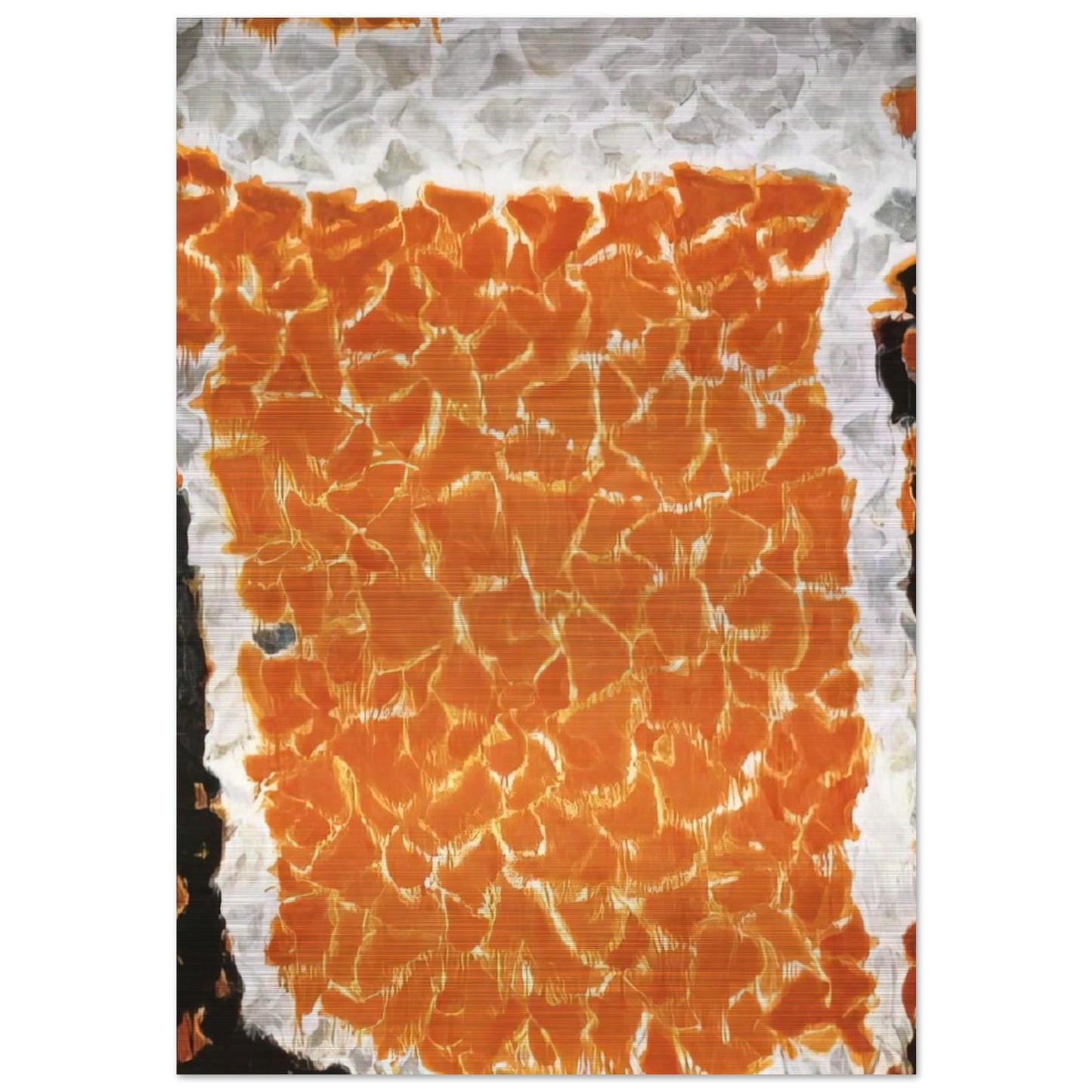 Big Orange - Sam Francis Brushed Aluminum Print - 70x100 cm / 28x40 inches | Sam Francis Aluminum Print | Sam Francis Prints