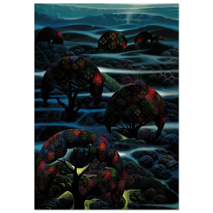 Garden of Dreams - Eyvind Earle Brushed Aluminum Print - 70x100 cm / 28x40 inches | Eyvind Earle Aluminum Print | Eyvind Earle Prints