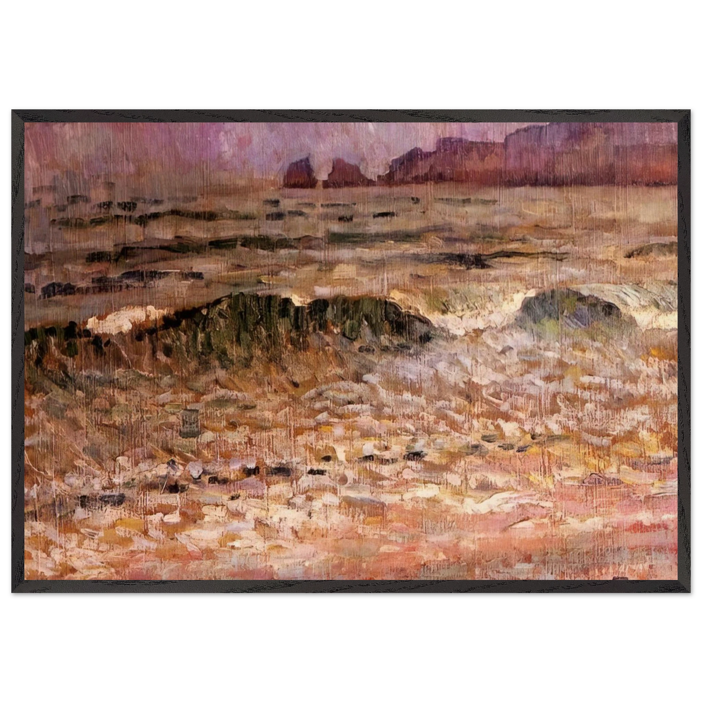 RAIN JERSEY 1907 - Theo van Rysselberghe 70x100 cm / 28x40 inches Framed Art Print – Black Wooden Frame
