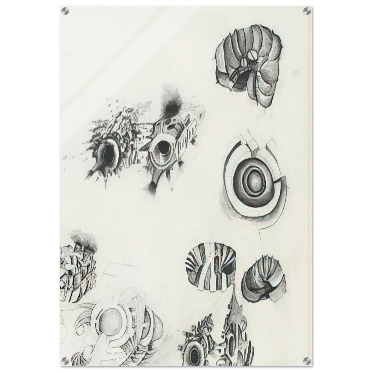UNTITLED 1961 1 - Lee Bontecou Acrylic Print - 70x100 cm / 28x40″ inches | Lee Bontecou Wall Art | Lee Bontecou Prints