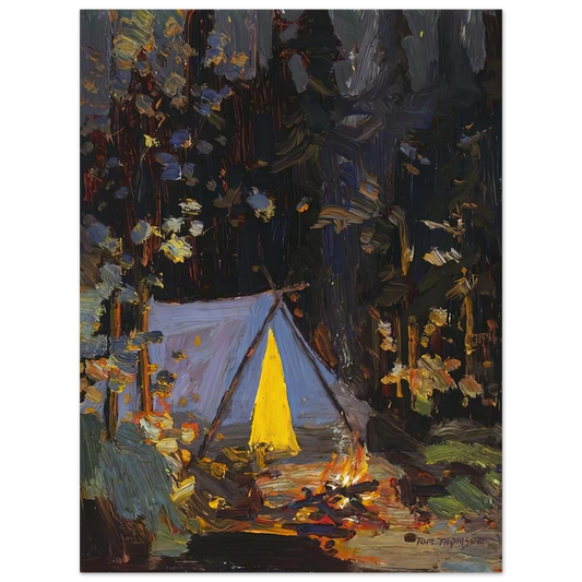 Tom Thomson - CAMPFIRE 1916  75x100 cm / 30x40inches Fine Art Poster
