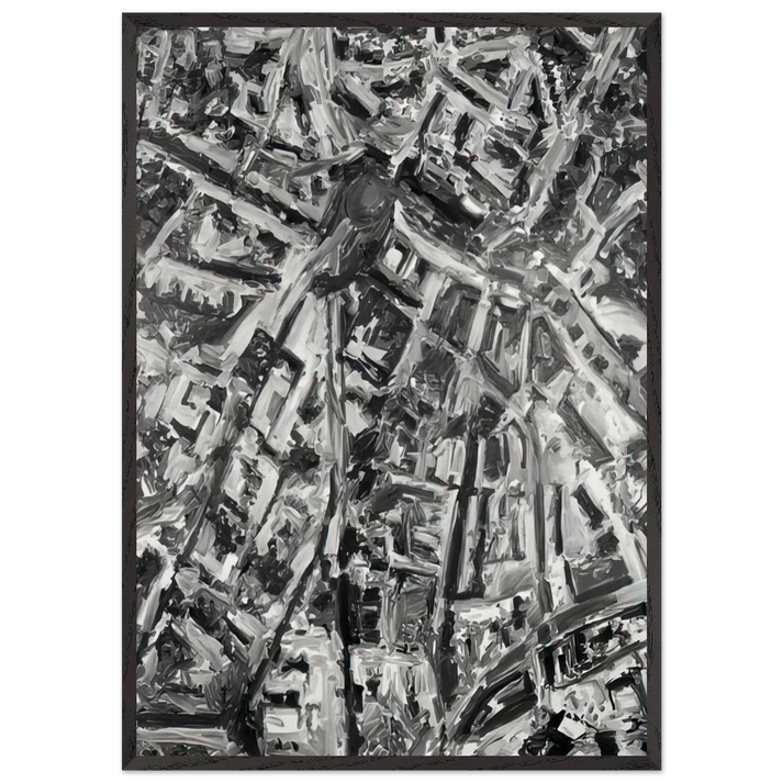 TOWNSCAPE PL 1970 - Gerhard Richter 70x100 cm / 28x40 inches Framed Art Print – Black Wooden Frame