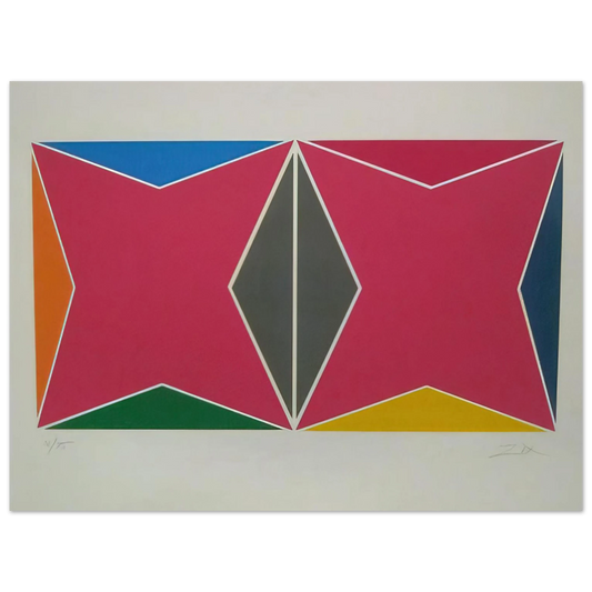 Larry Zox - Geometric Composition - Hard Edge Painting  75x100 cm / 30x40inches Fine Art Poster