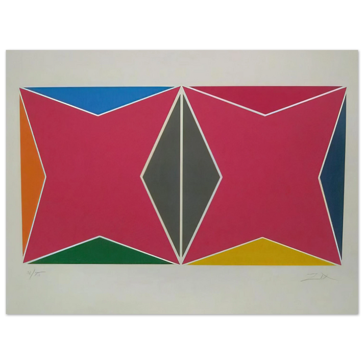 Larry Zox - Geometric Composition - Hard Edge Painting  75x100 cm / 30x40inches Fine Art Poster
