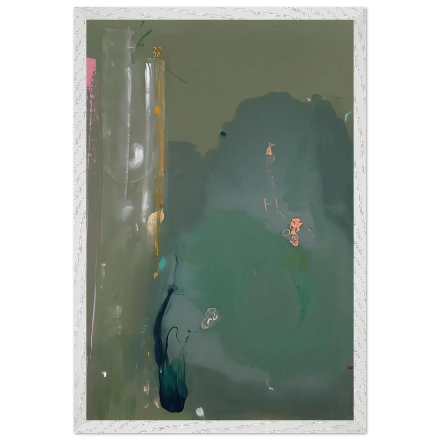Helen Frankenthaler - CÃƒÆ’Ã‚Â´te d Argent - 1980 Wall art - 45x60 cm / 18x24 inches - Premium Wooden Framed Poster With Fine Art Paper-canvas - Black frame