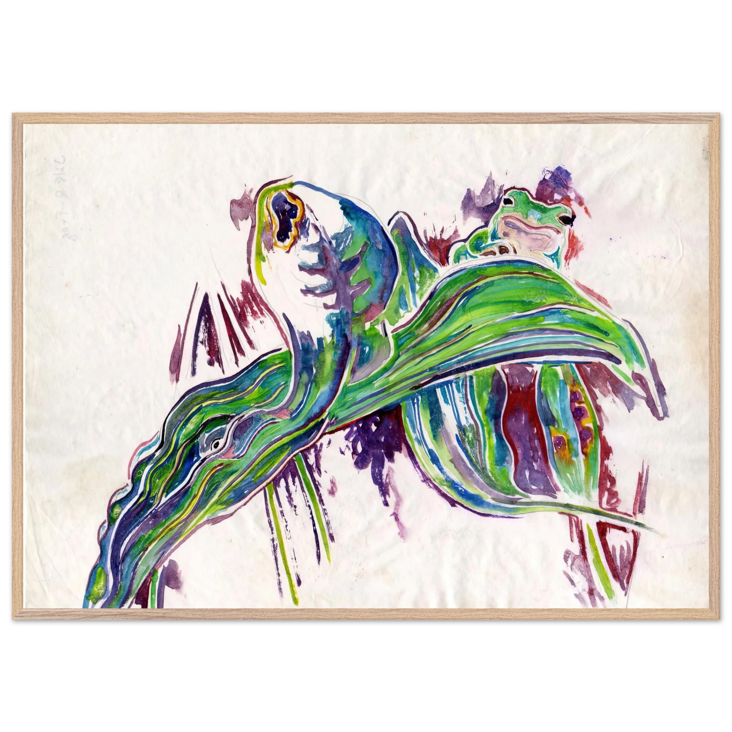 Walter Inglis Anderson - Walter Anderson Wall art - 30x45 cm / 12x18 inches - Premium Wooden Framed Poster With Fine Art Paper-canvas - Black frame