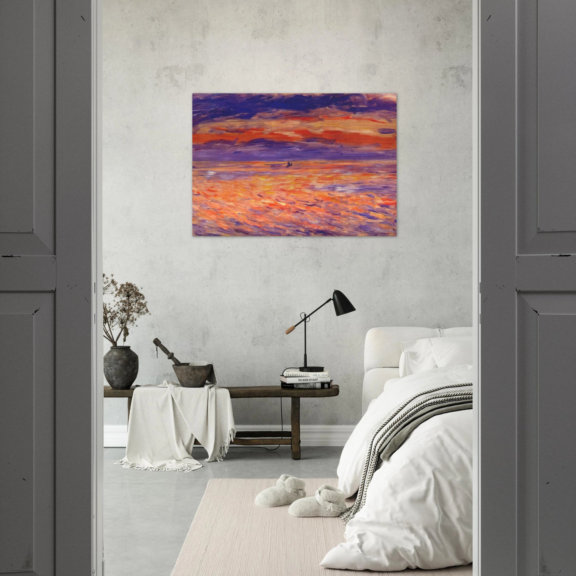 Sunset at sea - Pierre-Auguste Renoir Brushed Aluminum Print - 70x100 cm / 28x40 inches | Pierre-Auguste Renoir Aluminum Print | Pierre-Auguste Renoir Prints
