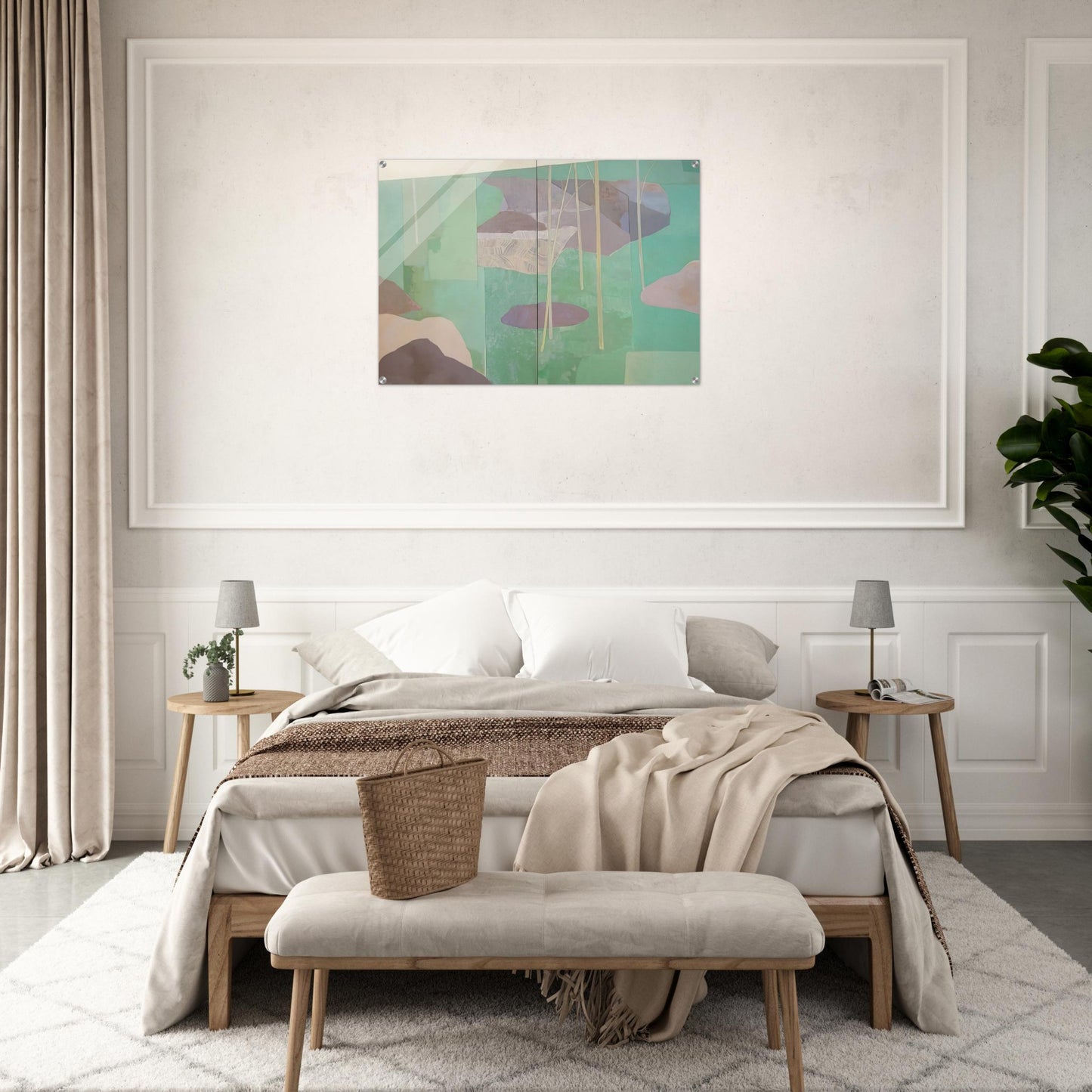 Young Bamboo Diptych - Abstract Expressionism - Kenzo Okada Acrylic Print - 70x100 cm / 28x40″ inches | Kenzo Okada Wall Art | Kenzo Okada Prints