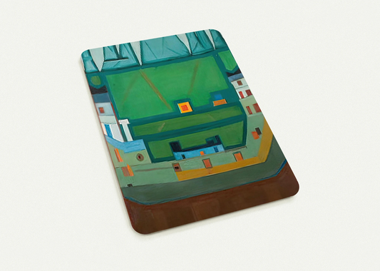 CITY AT THE FOOT OF THE MOUNTAINS LANDSCAPE By Jerzy Nowosielski Pack of 10 Post Cards | Jerzy Nowosielski Post Cards | A6 (10.5 x 14.8 cm) - 4.1 x 5.8 inches