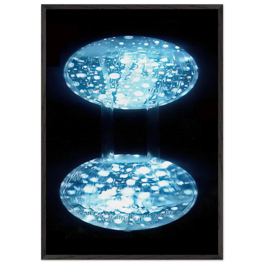 Relieve Agua Comunicante - Kinetic Art - Gyula Kosice 70x100 cm / 28x40 inches Framed Art Print – Black Wooden Frame