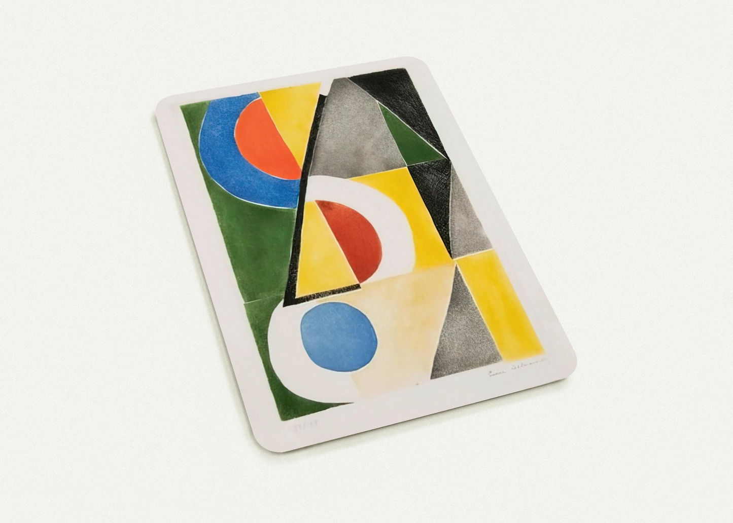 ABSTRACT COMPOSITION WITH TRIANGLES AND SEMICIRCLES By Sonia Delaunay Pack of 10 Post Cards | Sonia Delaunay Post Cards | A6 (10.5 x 14.8 cm) - 4.1 x 5.8 inches