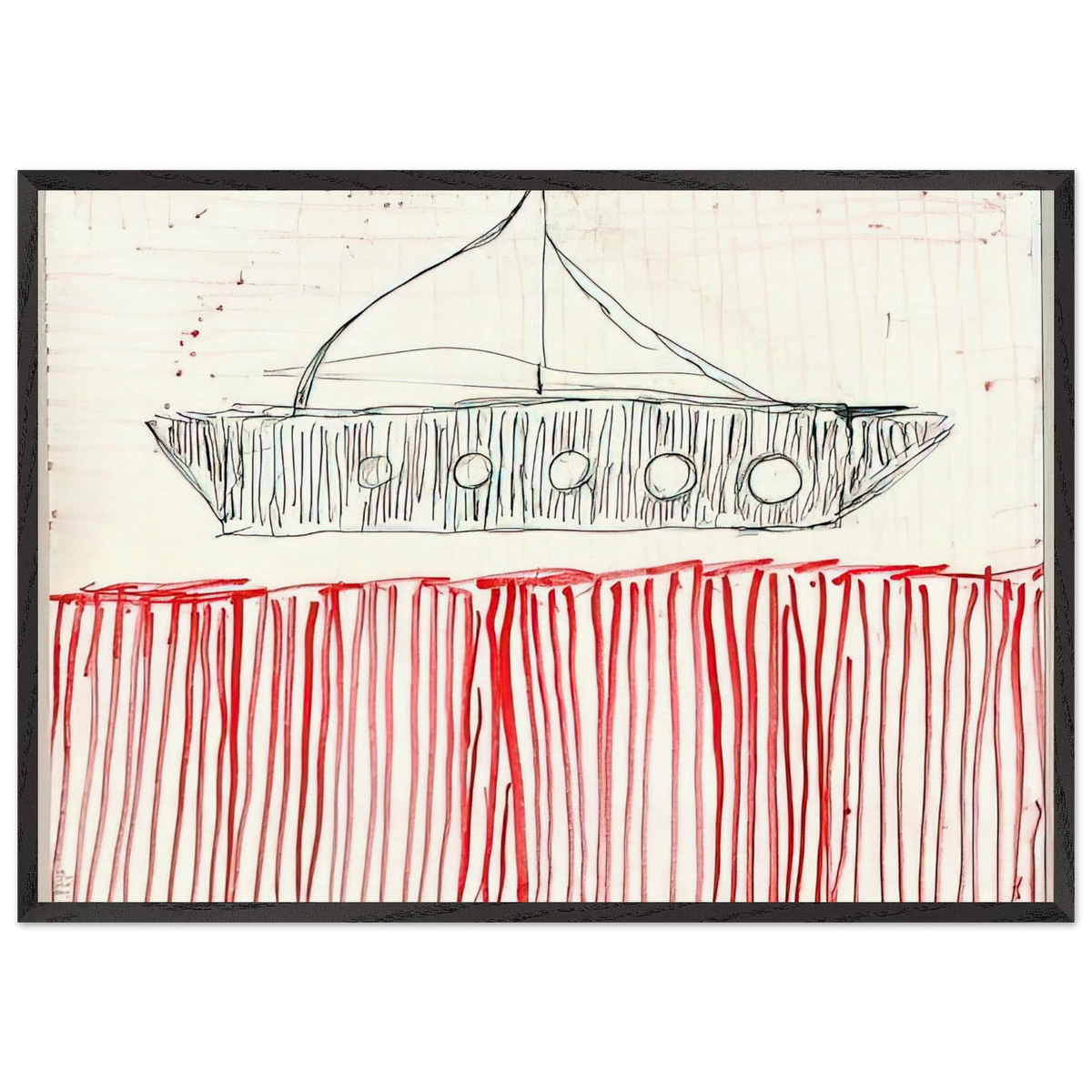 BE CALME OCTOBER 1ST 31ST 2004 0 - Louise Bourgeois 70x100 cm / 28x40 inches Framed Art Print – Black Wooden Frame