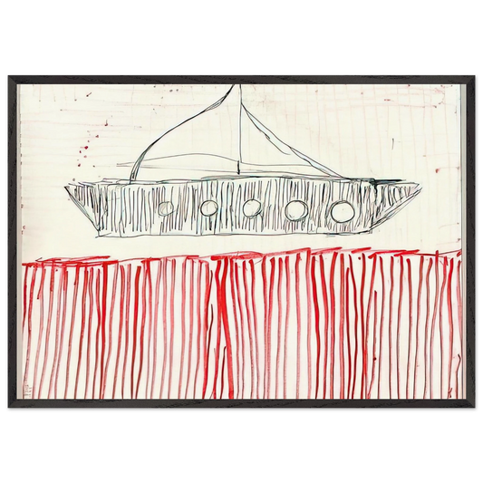 BE CALME OCTOBER 1ST 31ST 2004 0 - Louise Bourgeois 70x100 cm / 28x40 inches Framed Art Print – Black Wooden Frame