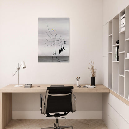 FOUR LEAVES AND THREE PETALS 1939 - Alexander Calder Brushed Aluminum Print - 70x100 cm / 28x40 inches | Alexander Calder Aluminum Print | Alexander Calder Prints