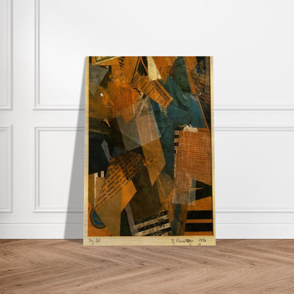 FORMS IN SPACE 1920 - Kurt Schwitters Brushed Aluminum Print - 70x100 cm / 28x40 inches | Kurt Schwitters Aluminum Print | Kurt Schwitters Prints