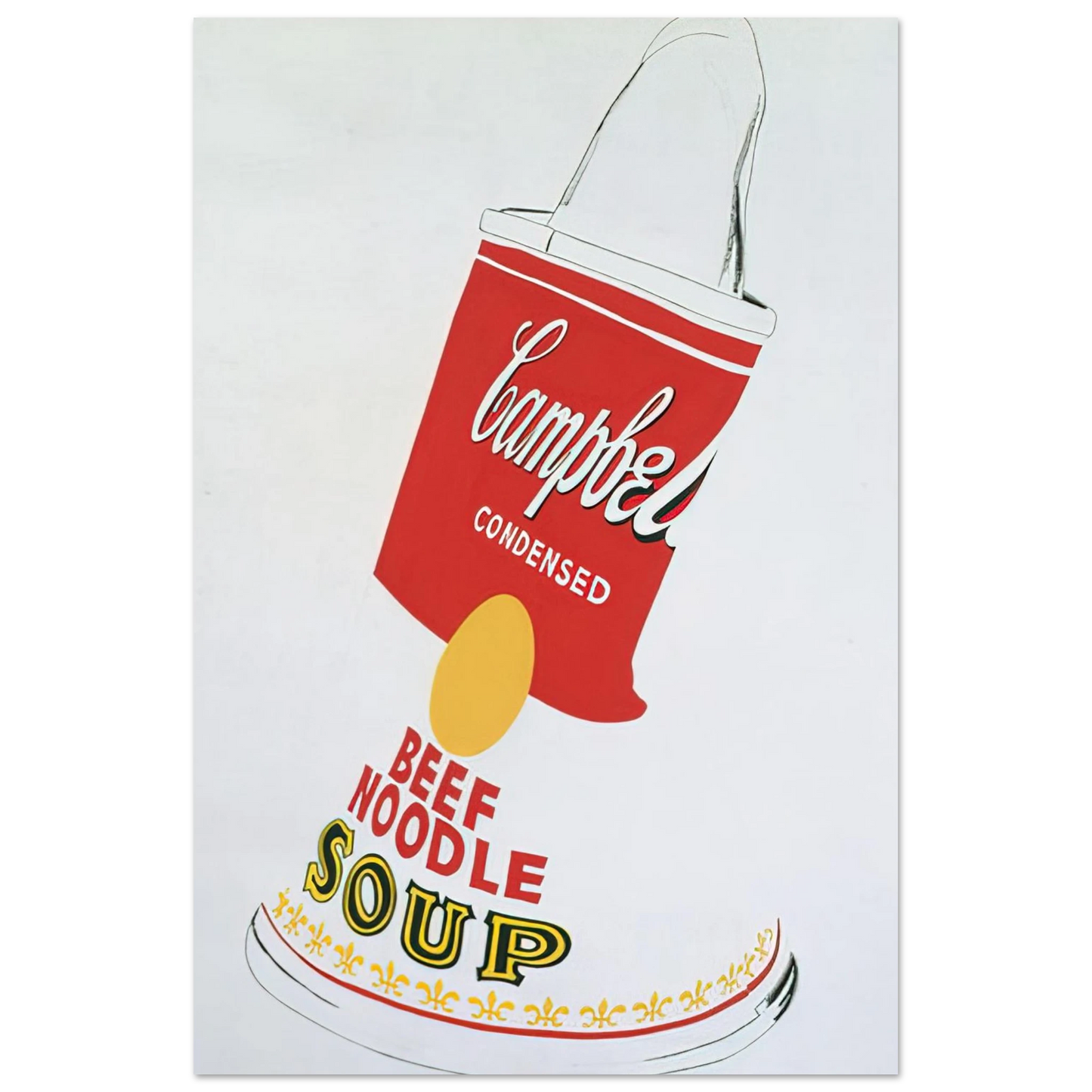 Andy Warhol - Crushed Campbell's Soup Can  Beef Noodle  Fine Art Poster