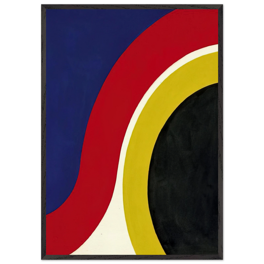 Red Span - 1964 - Thomas Downing 70x100 cm / 28x40 inches Framed Art Print – Black Wooden Frame