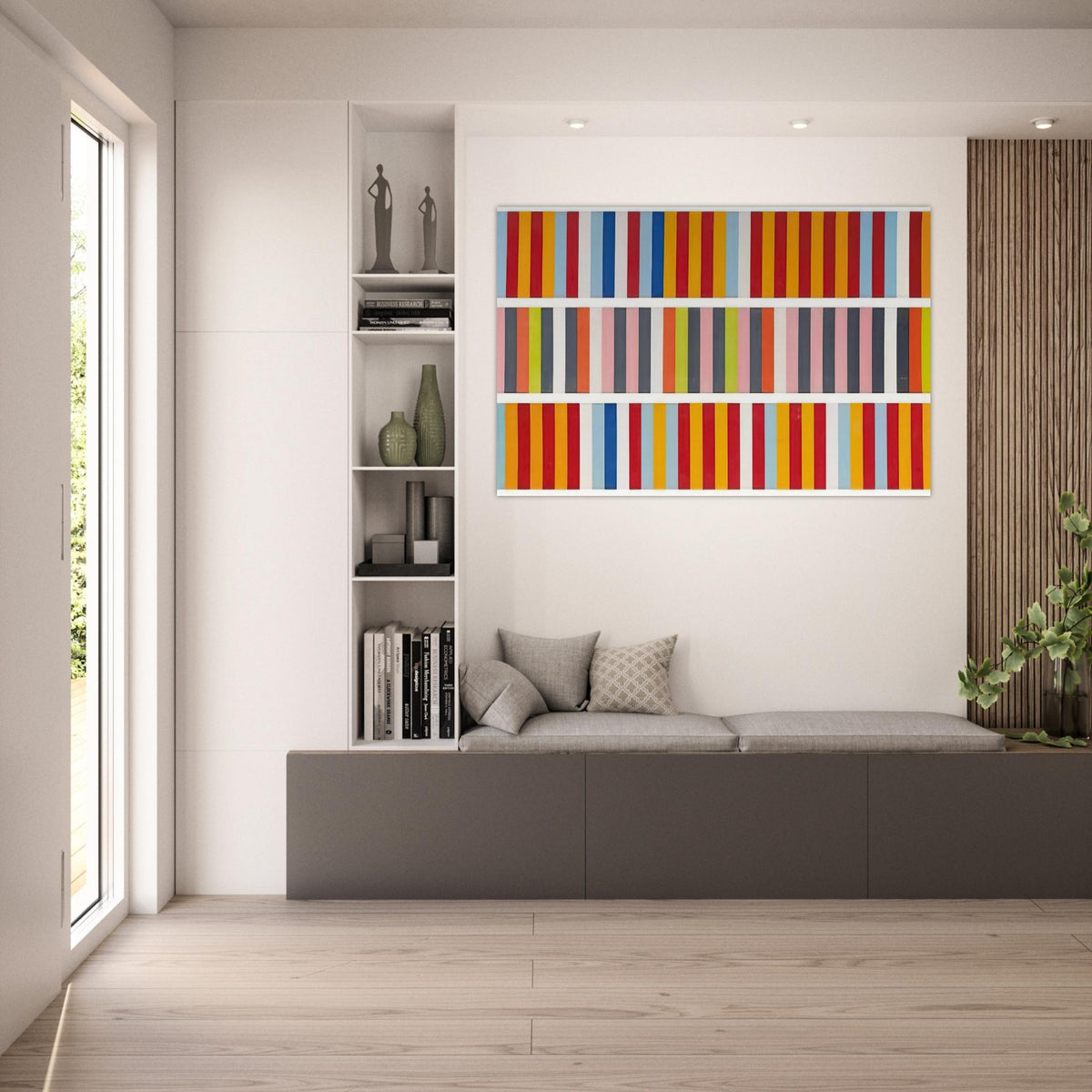 Barricades - 1968 - Gene Davis Art Prints - 100x150 cm / 40x60″ inches | Gene Davis Poster | Gene Davis Prints