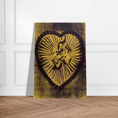 Yellow Candy Box - Andy Warhol Brushed Aluminum Print - 70x100 cm / 28x40 inches | Andy Warhol Aluminum Print | Andy Warhol Prints