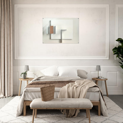 Abstract in White, Black and Ochre - 1962 - Victor Pasmore Acrylic Print - 70x100 cm / 28x40″ inches