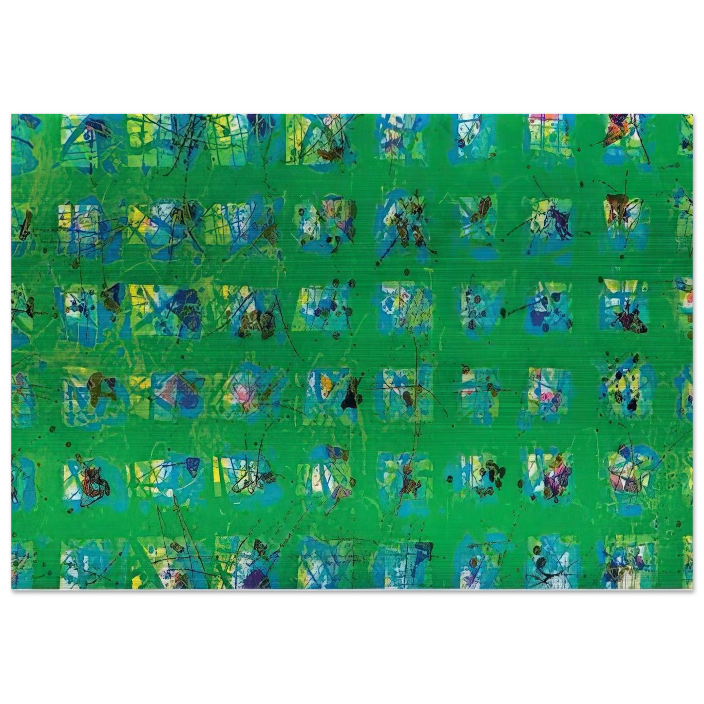 La Primavera - Sam Francis Brushed Aluminum Print - 70x100 cm / 28x40 inches | Sam Francis Aluminum Print | Sam Francis Prints