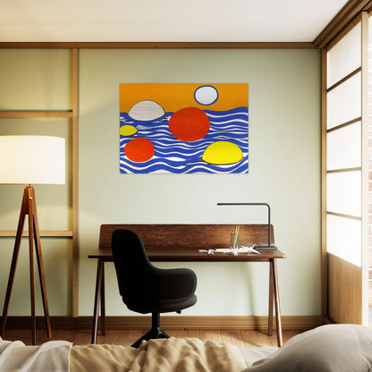 WAVES 1973 - Alexander Calder Brushed Aluminum Print - 70x100 cm / 28x40 inches | Alexander Calder Aluminum Print | Alexander Calder Prints