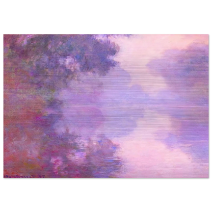 Misty Morning on the Seine - claude monet Brushed Aluminum Print - 70x100 cm / 28x40 inches | claude monet Aluminum Print | claude monet Prints