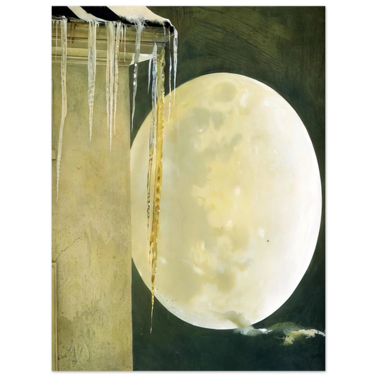 Andrew Wyeth - MOON MADNESS Wall Art - 21x29.7 cm / 8x12" - Fine Art Poster-canvas - -