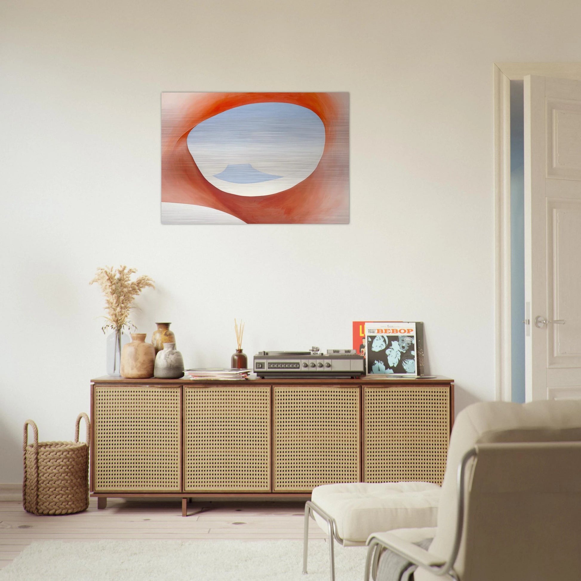 Pedernal - From the Ranch I - Georgia O'Keeffe Brushed Aluminum Print - 70x100 cm / 28x40 inches | Georgia O'Keeffe Aluminum Print | Georgia O'Keeffe Prints