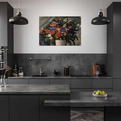 Pot of Flowers - Paul Cézanne Acrylic Print - 70x100 cm / 28x40″ inches