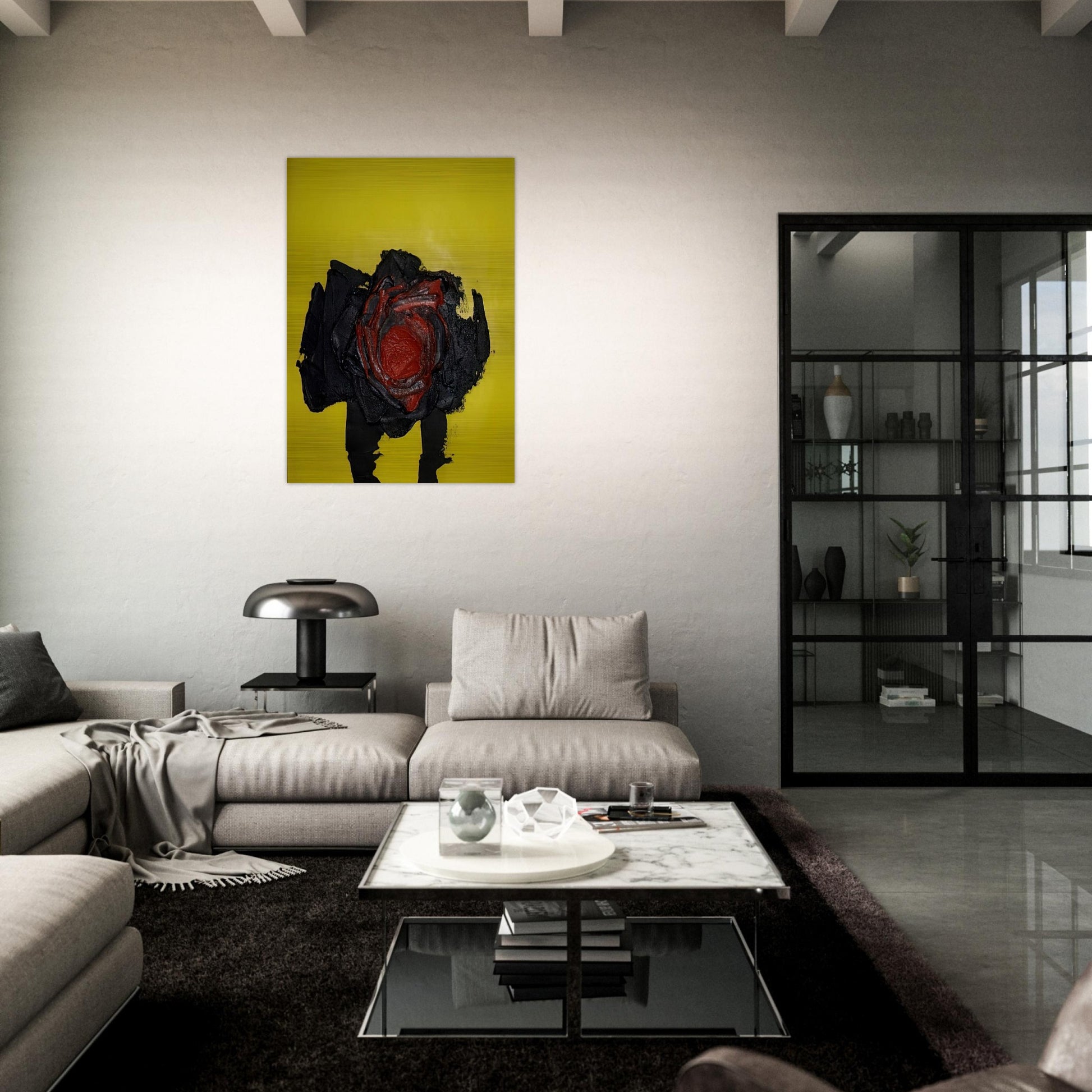 UNTITLED 1963 - Luis Feito Brushed Aluminum Print - 70x100 cm / 28x40 inches | Luis Feito Aluminum Print | Luis Feito Prints