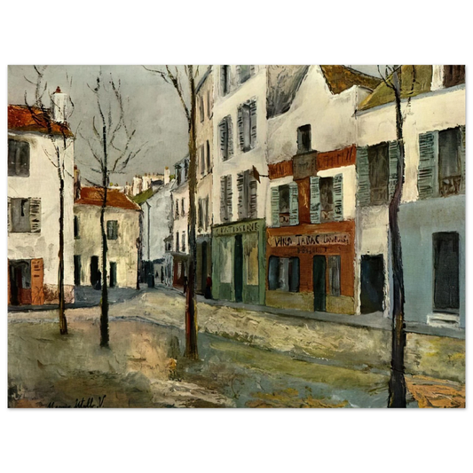 Maurice Utrillo - SQUARE TERTRE ON MONTMARTRE 2  75x100 cm / 30x40inches Fine Art Poster