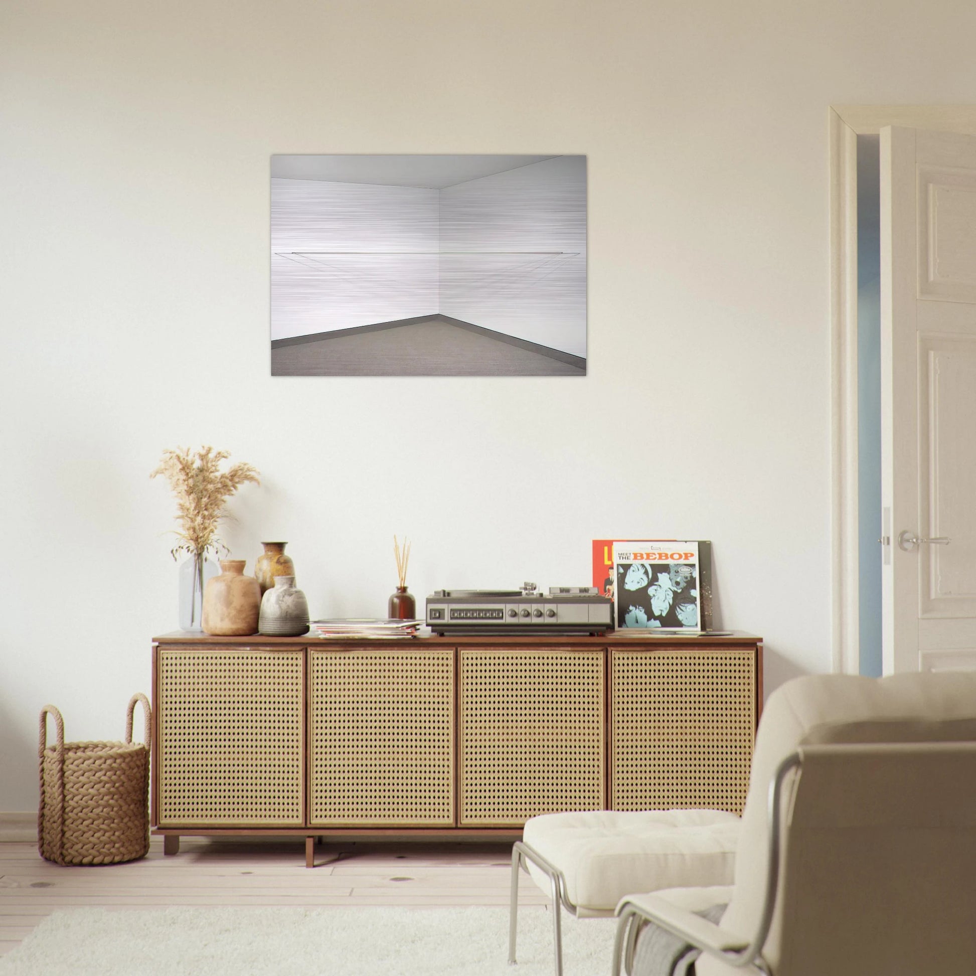 Untitled - 1972 - Fred Sandback Brushed Aluminum Print - 70x100 cm / 28x40 inches | Fred Sandback Aluminum Print | Fred Sandback Prints