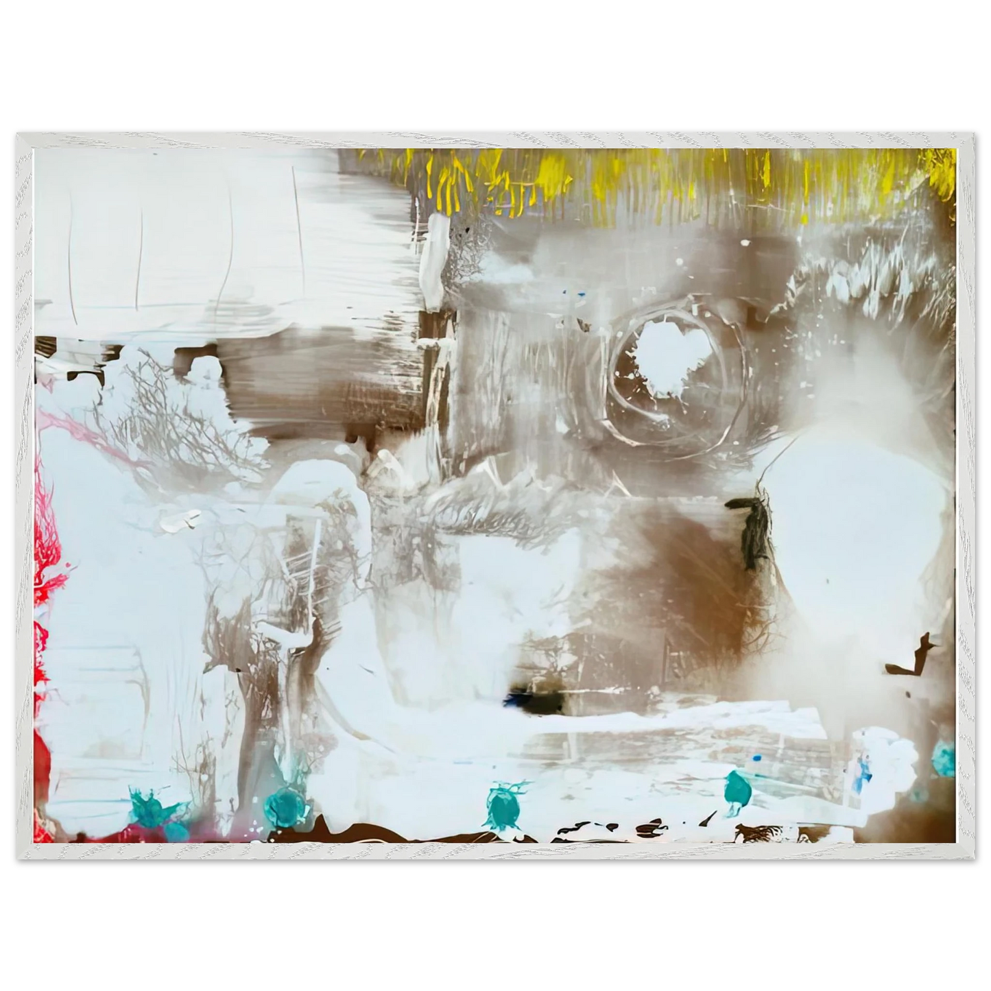 Helen Frankenthaler - Arctic Thaw, 1990- Wall Art - 30x40 cm / 12x16 inches - Premium Wooden Framed Poster With Fine Art Paper-canvas - Black frame