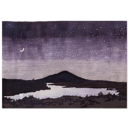 Night Scene - 1982 - Neil Welliver Brushed Aluminum Print - 70x100 cm / 28x40 inches | Neil Welliver Aluminum Print | Neil Welliver Prints
