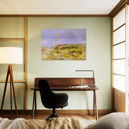 Sunset, Isle of Shoals - Childe Hassam Brushed Aluminum Print - 70x100 cm / 28x40 inches | Childe Hassam Aluminum Print | Childe Hassam Prints