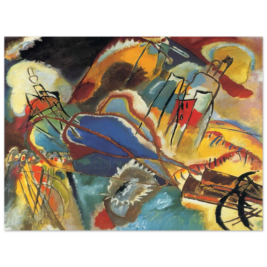 Wassily Kandinsky - IMPROVISATION 30 CANNONS 1913  75x100 cm / 30x40inches Fine Art Poster