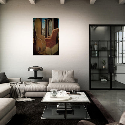 FURNITURE IN THE VALLEY - Giorgio de Chirico Brushed Aluminum Print - 70x100 cm / 28x40 inches | Giorgio de Chirico Aluminum Print | Giorgio de Chirico Prints