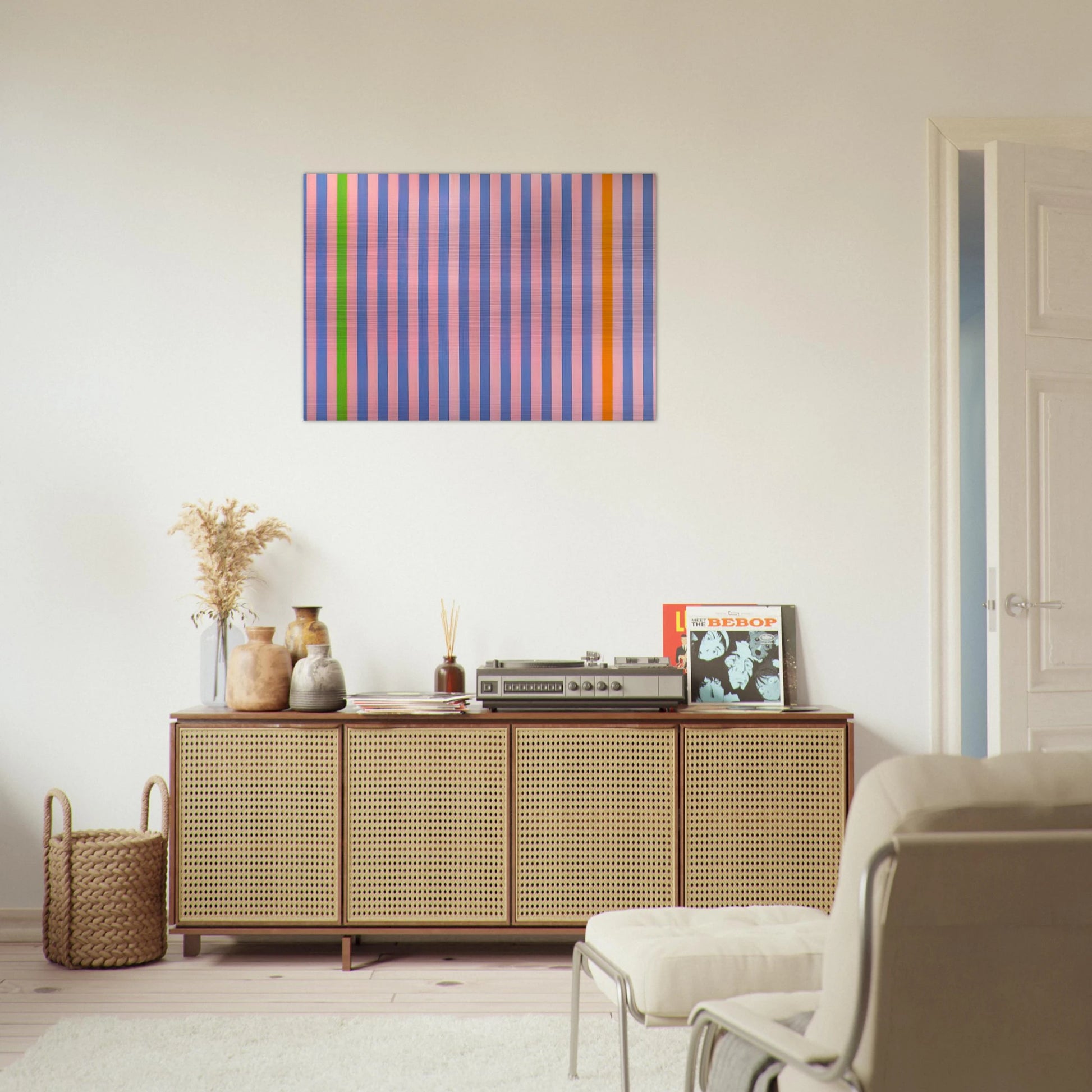 Sweet Score-Skylark - 1960 - Gene Davis Brushed Aluminum Print - 70x100 cm / 28x40 inches | Gene Davis Aluminum Print | Gene Davis Prints