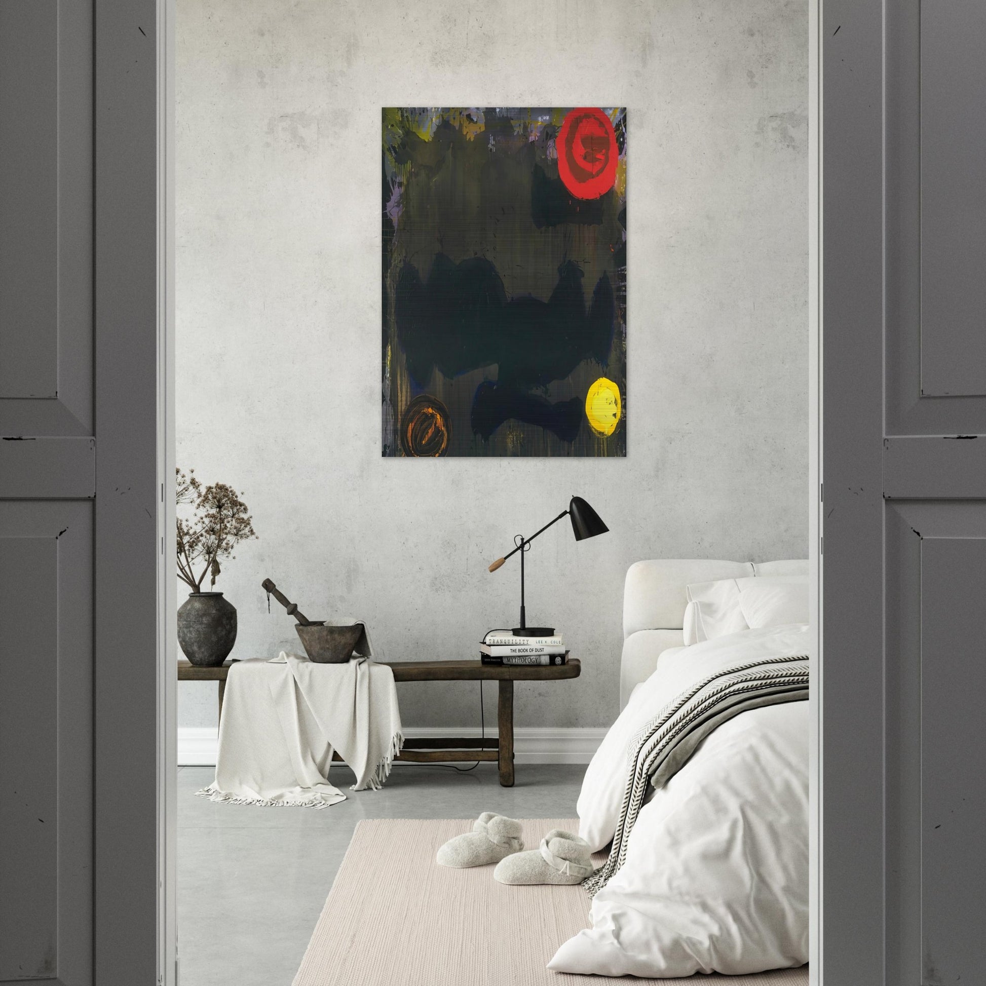 Gadal 10.11.86 - 1986 - John Hoyland Brushed Aluminum Print - 70x100 cm / 28x40 inches | John Hoyland Aluminum Print | John Hoyland Prints