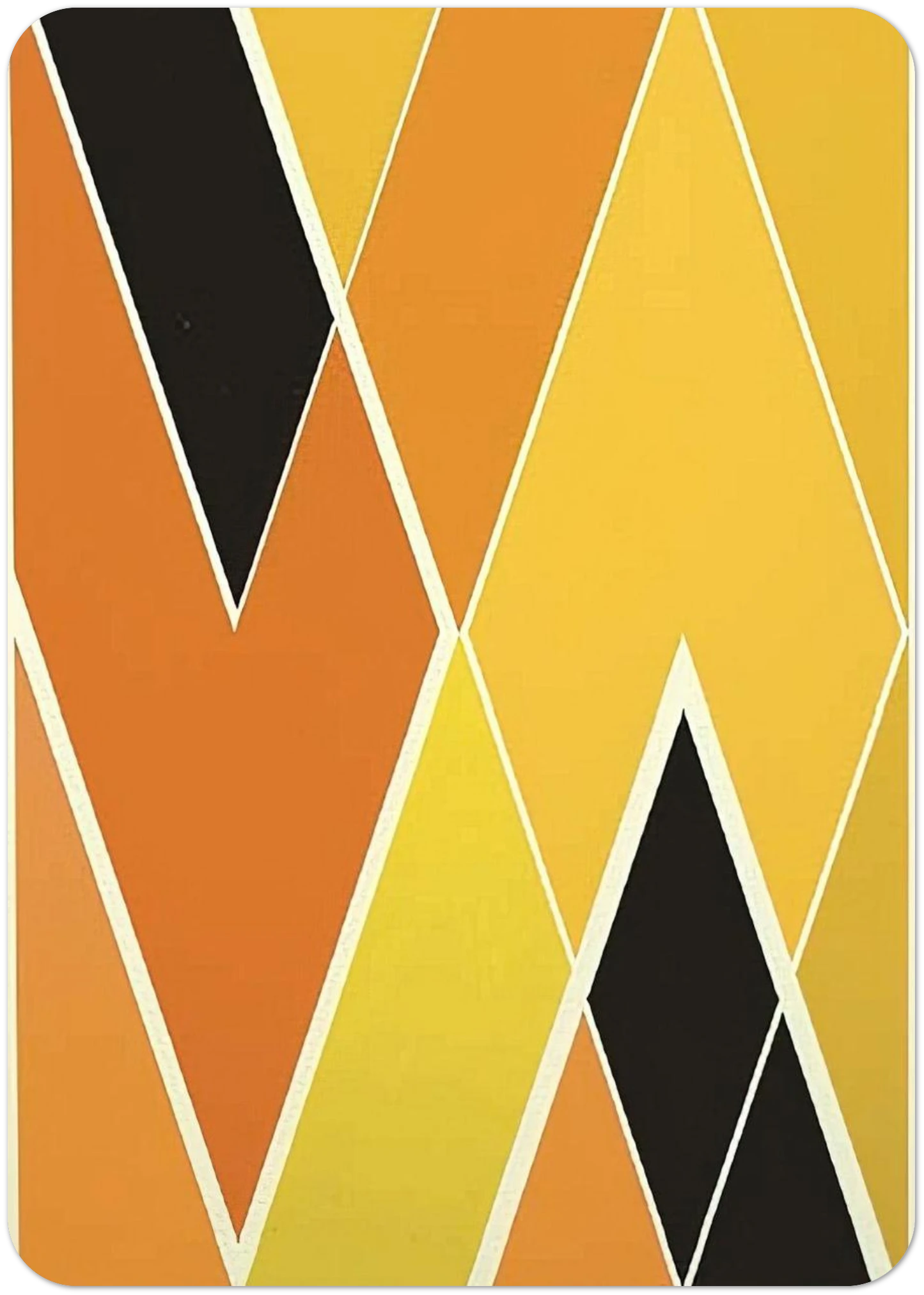 Double Diamond - Hard Edge Painting By Larry Zox Pack of 10 Post Cards | Larry Zox Post Cards | A6 (10.5 x 14.8 cm) - 4.1 x 5.8 inches